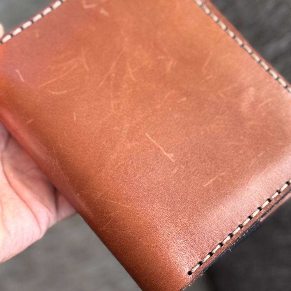 Galen Leather A6 Notebook Cover - Brown, Veg Tan Leather imported from Turkey - Picture 4 of 7